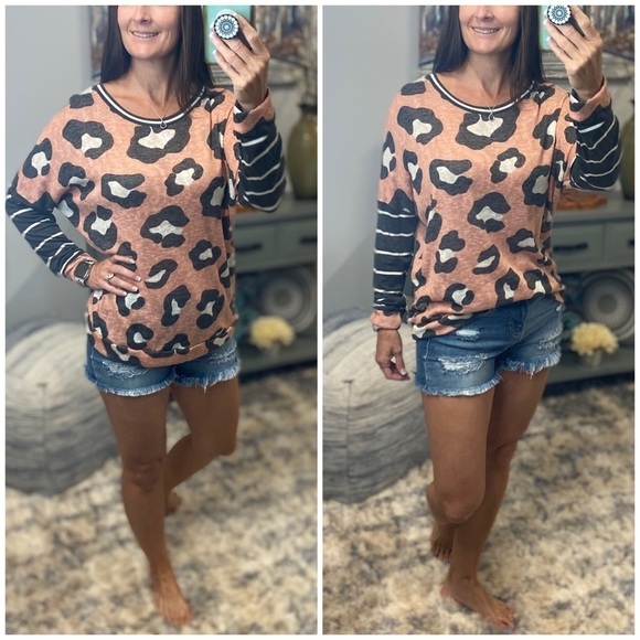 ❤️‍🔥Leopard Print Striped Gauze Sleeves 0619 - Picture 1 of 14